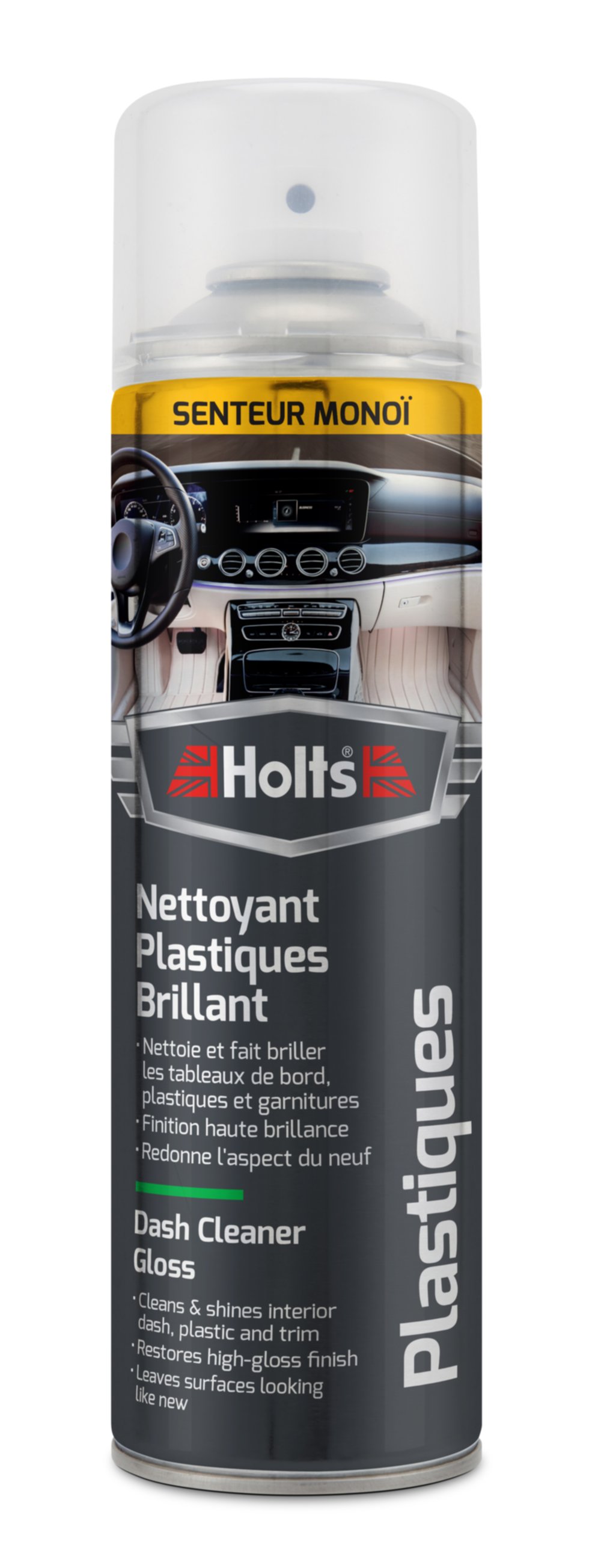 Nettoyant plastiques finition  brillante senteur monoï  500 ml  HOLT'S