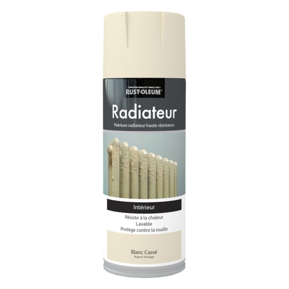 Peinture aérosol radiateur blanc 400ml - RUST-OLEUM