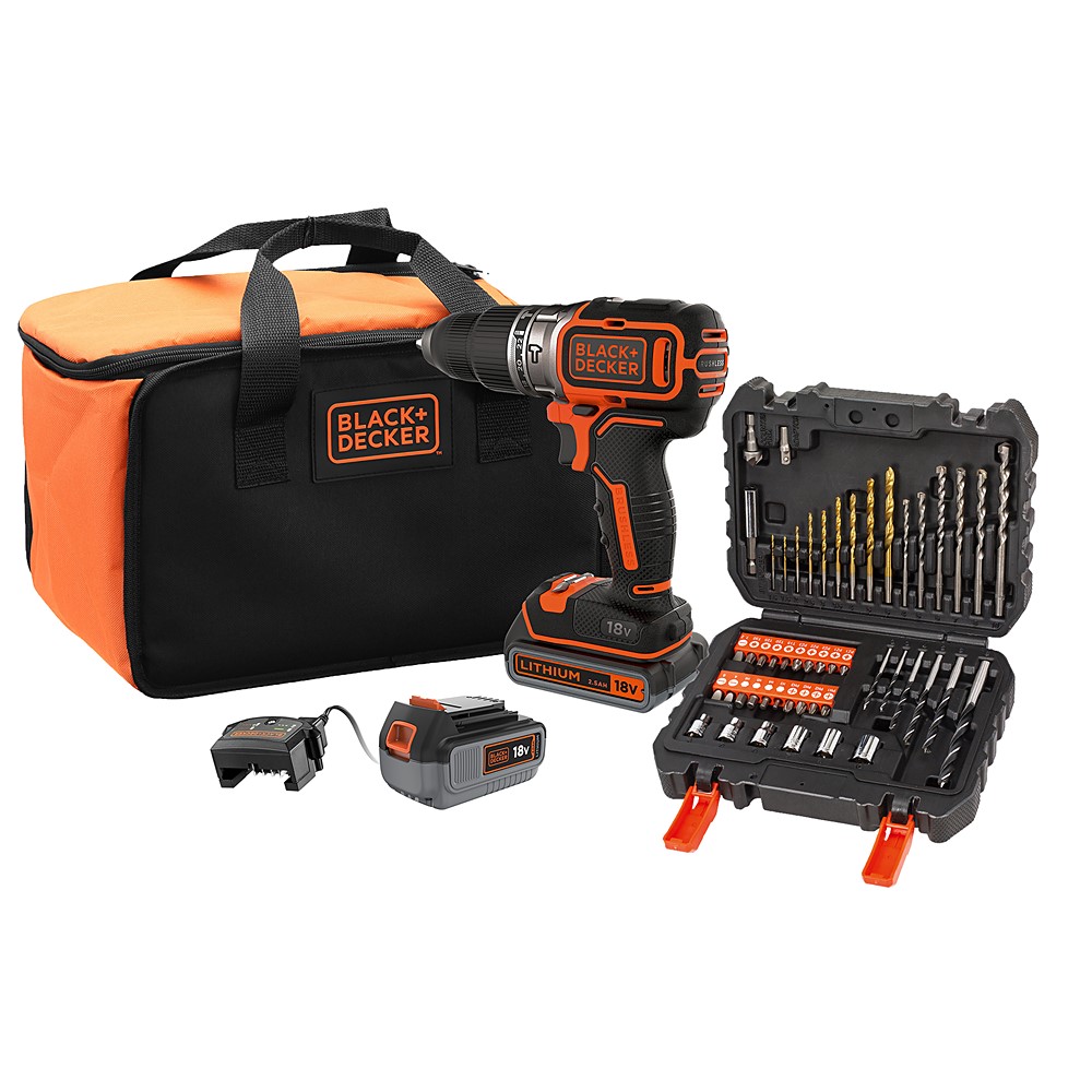 Perceuse à percussion sans fil BL188ME2SA 18V Brushless - BLACK+DECKER