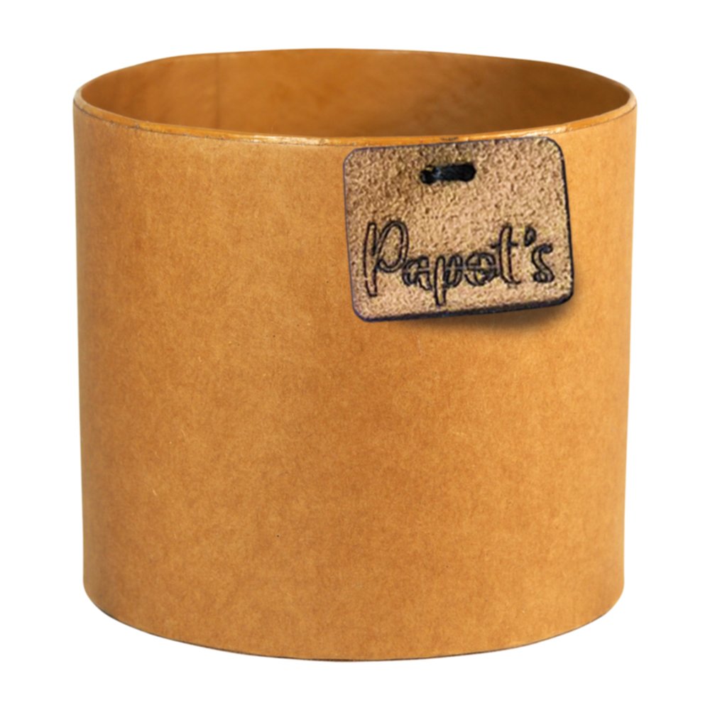 Cache-Pot Cylindre 100% Naturel Kraft Ø8cm - PAPOTS