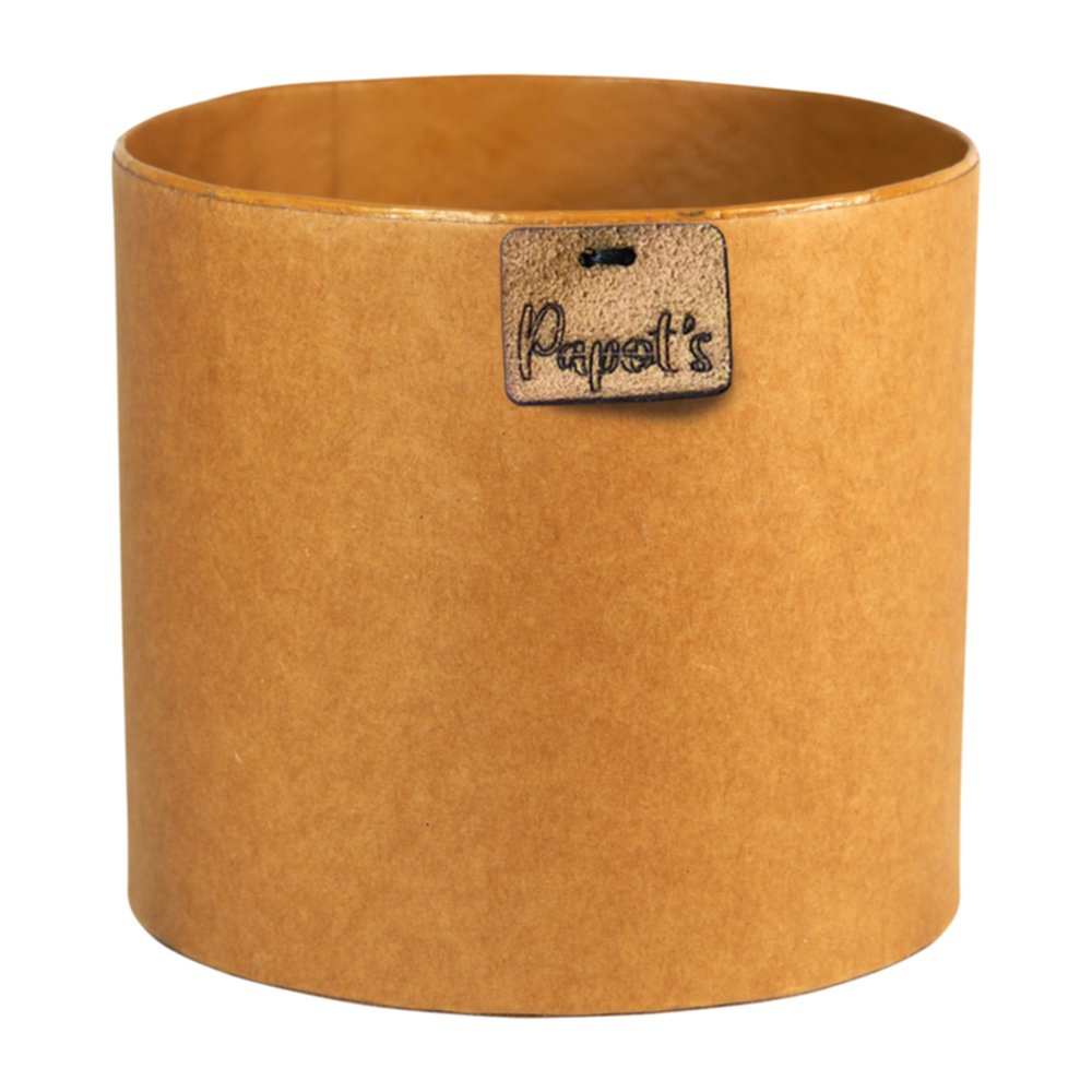 Cache-Pot Cylindre 100% Naturel Kraft Ø14cm - PAPOTS