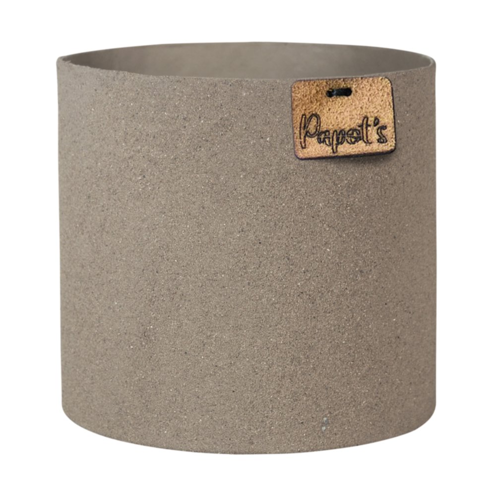 Cache-Pot Cylindre Sable 100% Naturel Ø14cm Taupe - PAPOTS