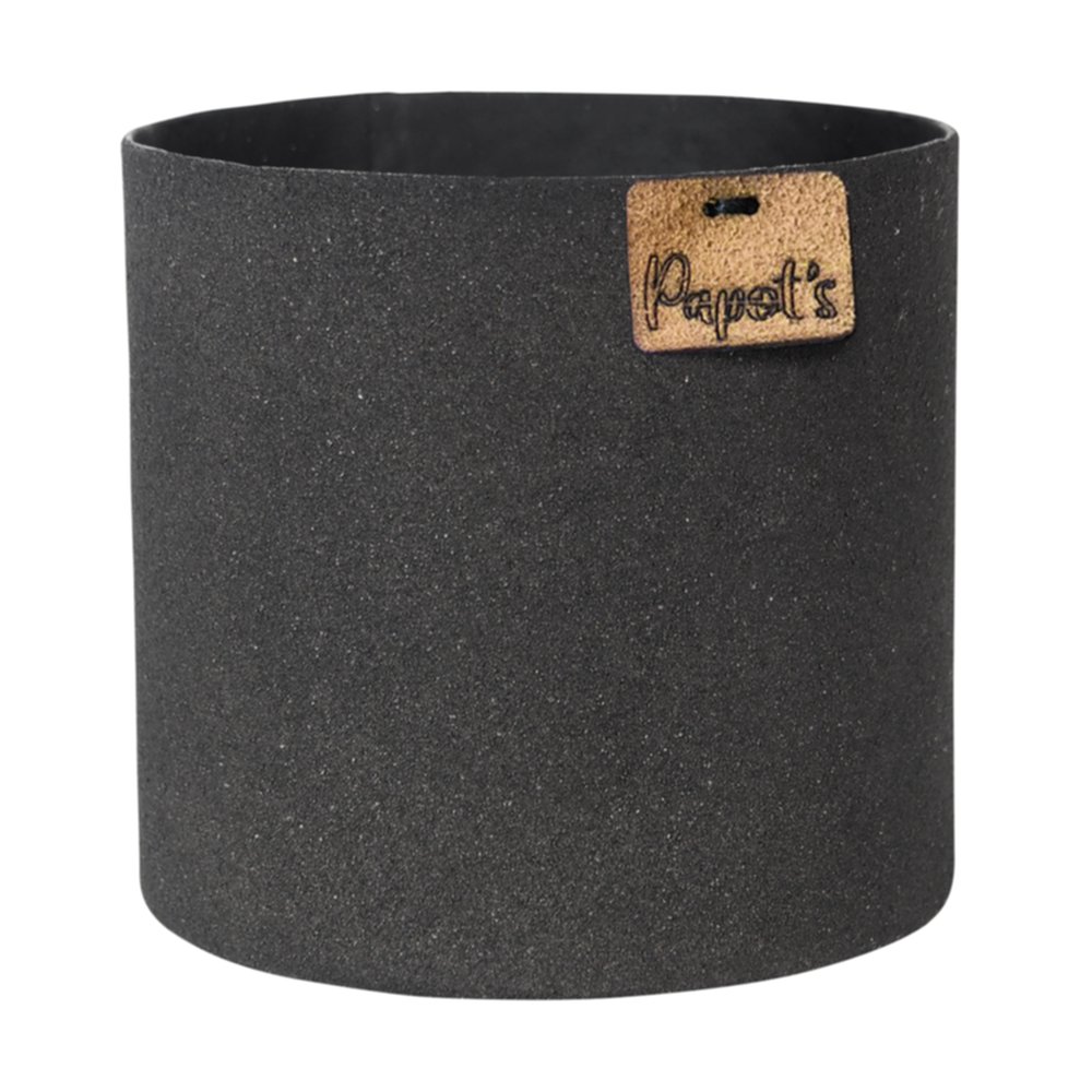 Cache-Pot Sable 100% Naturel Ø14cm Anthracite - PAPOTS