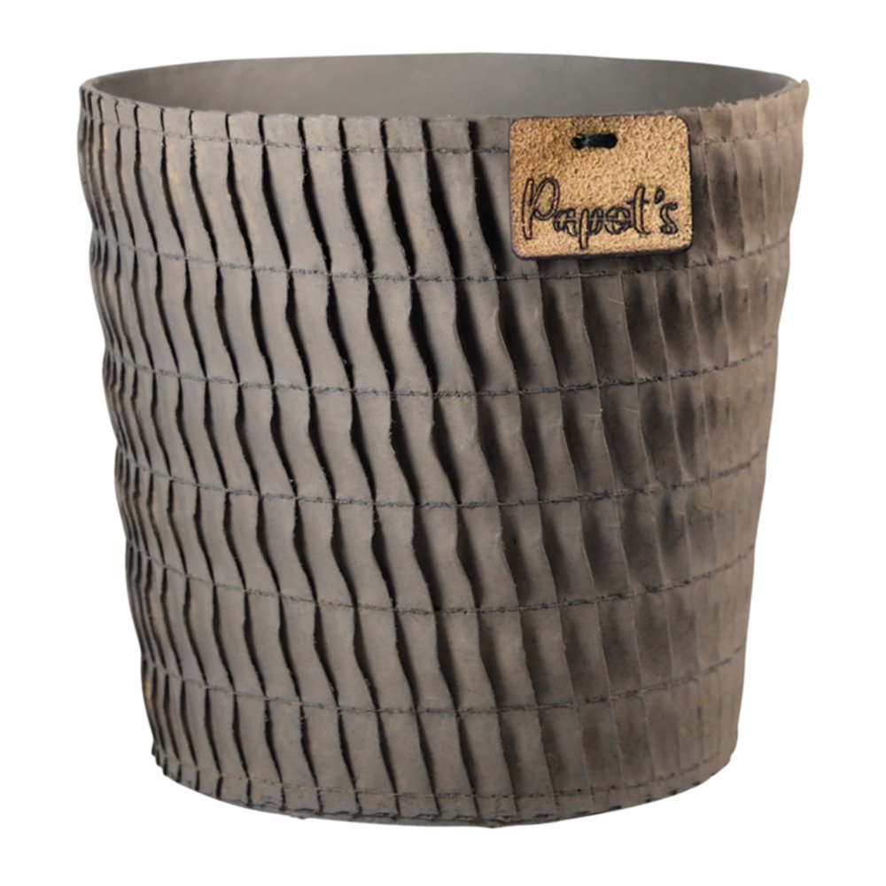 Cache-Pot Conique 100% Naturel Ø13cm Taupe - PAPOTS