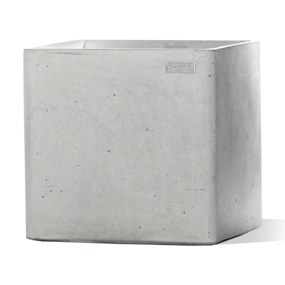 Pot cube Ciment Gris 29x29cm