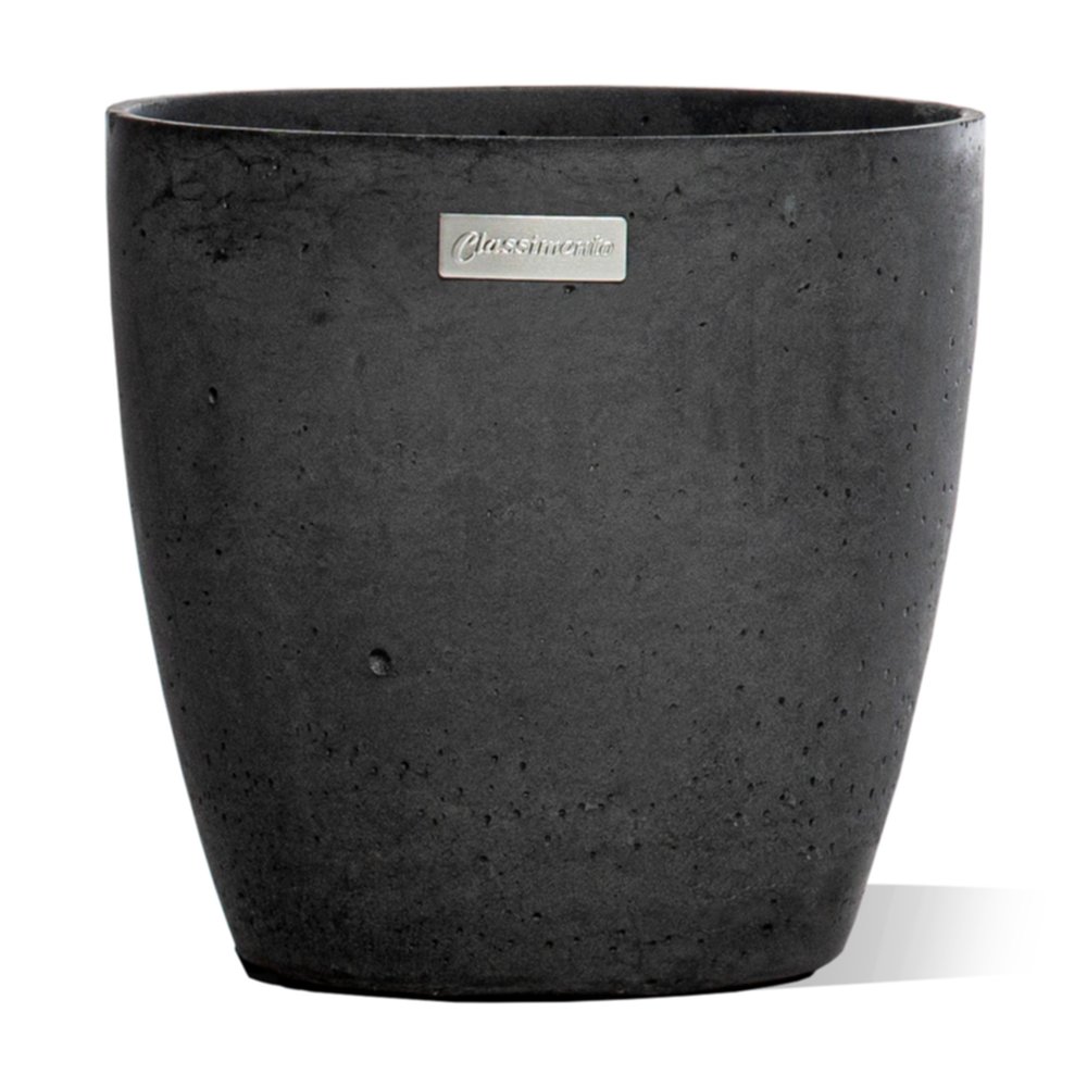 Pot Egg Ciment Anthracite Ø29cm