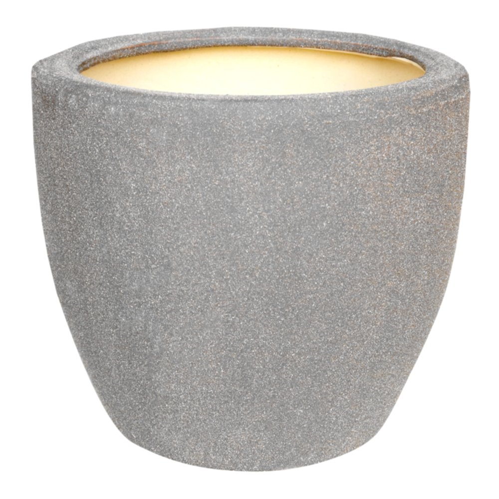 Pot Egg en Terre Cuite Gris Ø15cm