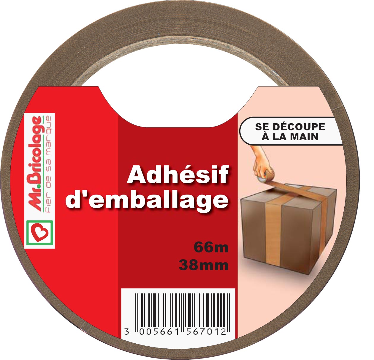 Adhésif Øemballage havane 66mx38mm - B RESIST