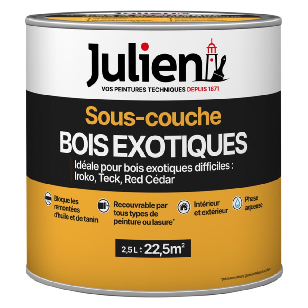 Sous-couche Peinture Bois Exotique Base Satin 2,5L - JULIEN