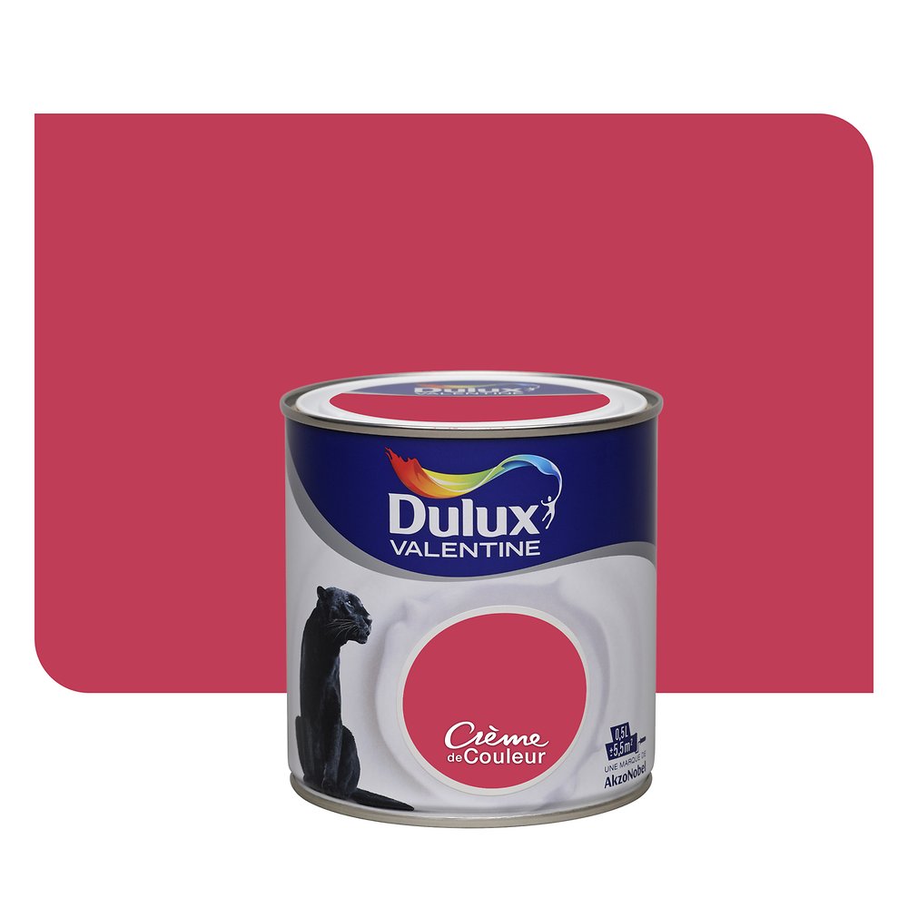 Peinture intérieure Crème de couleur satin Rouge Brique 0,5L - DULUX VALENTINE