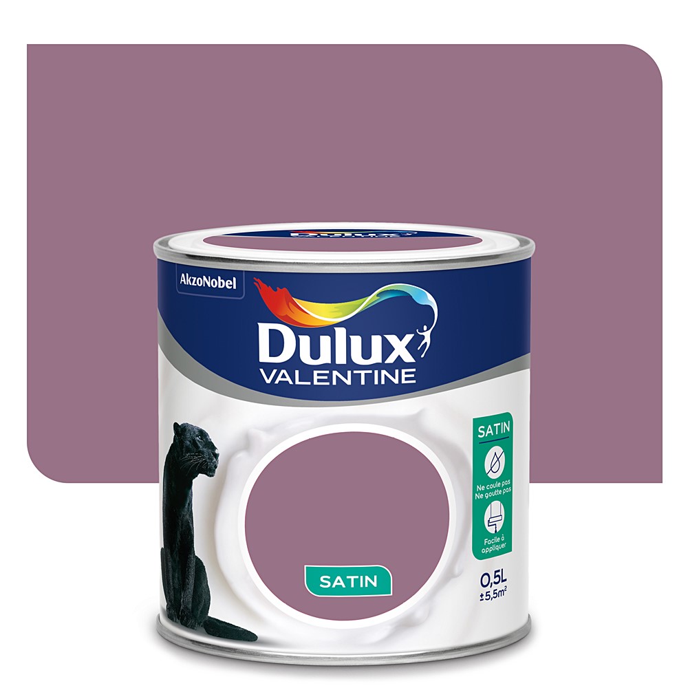 Peinture intérieure Crème de couleur satin Figue 0,5L - DULUX VALENTINE