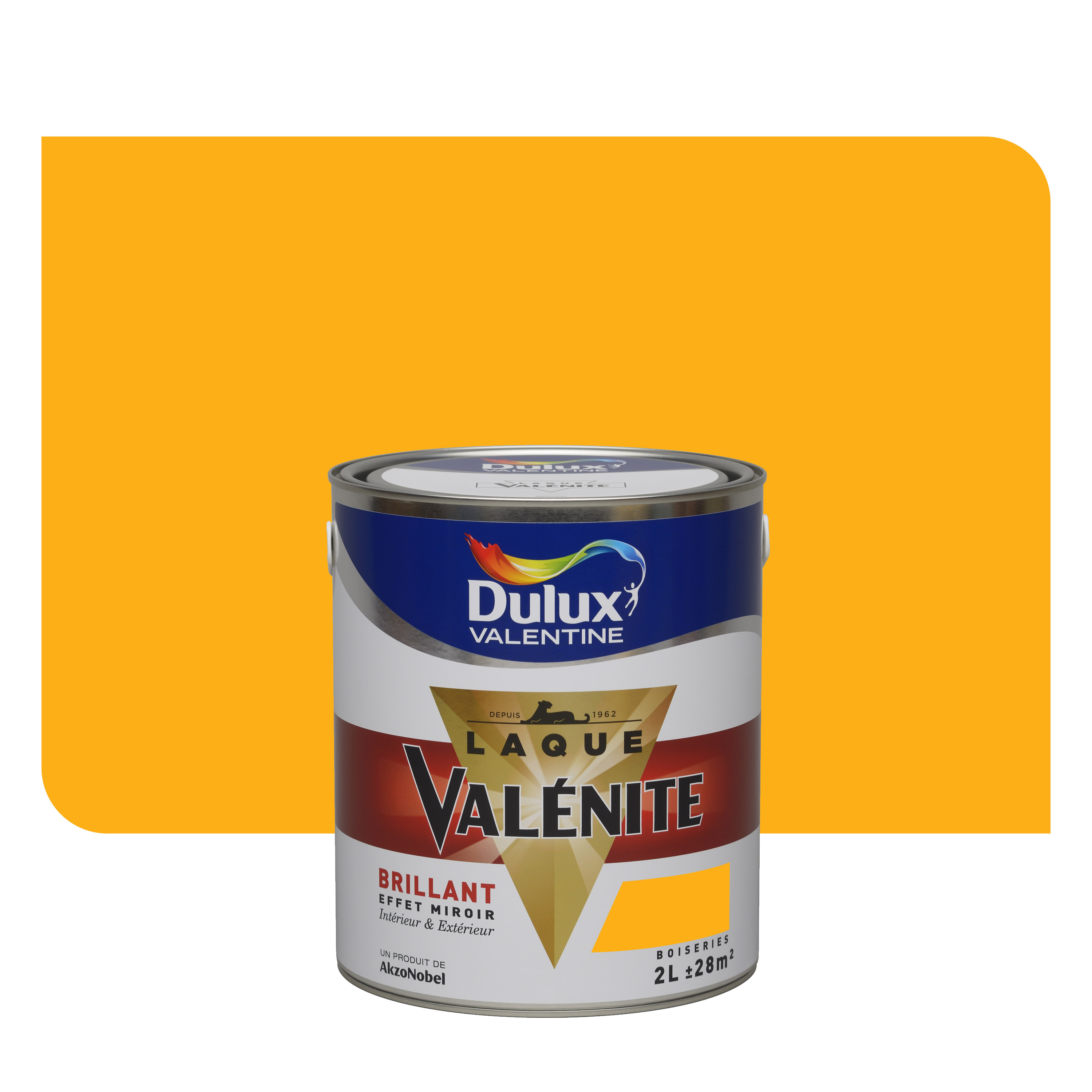 Peinture Laque Valénite Jaune Lumière Brillant 2L - DULUX VALENTINE