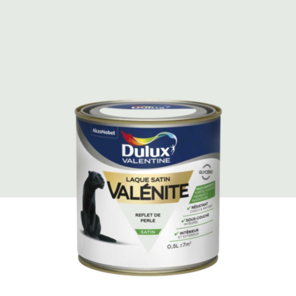 Peinture Laque Boiseries et Ferronnerie Valénite Reflet de Perle Satin 0,5L - DULUX VALENTINE