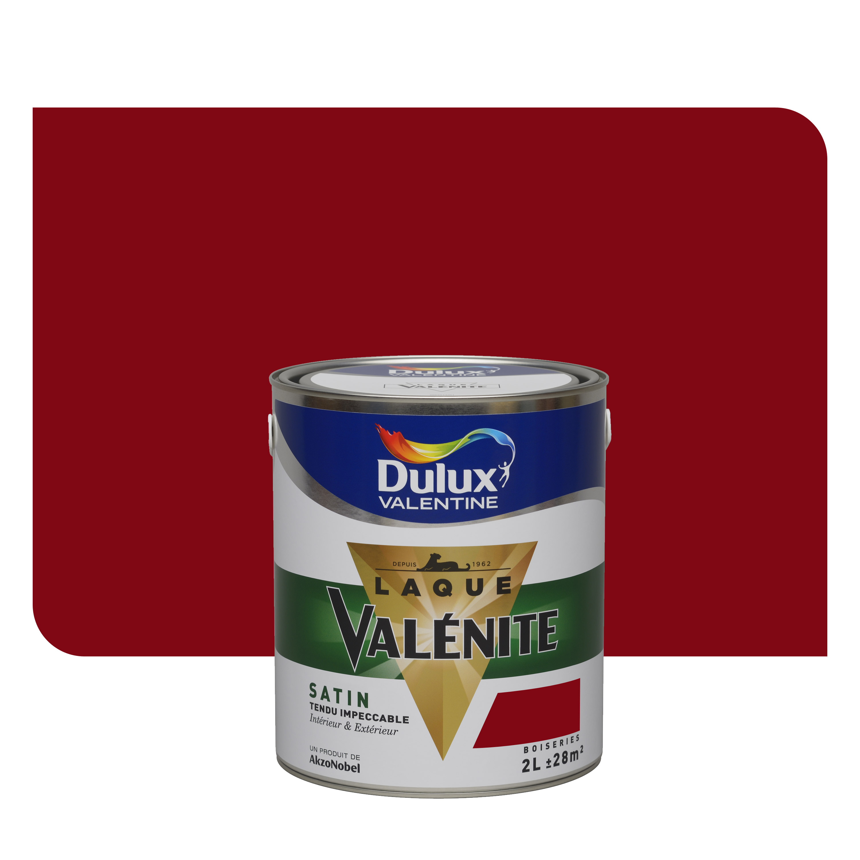 Peinture Laque Valénite Rouge Basque Satin 2L - DULUX VALENTINE