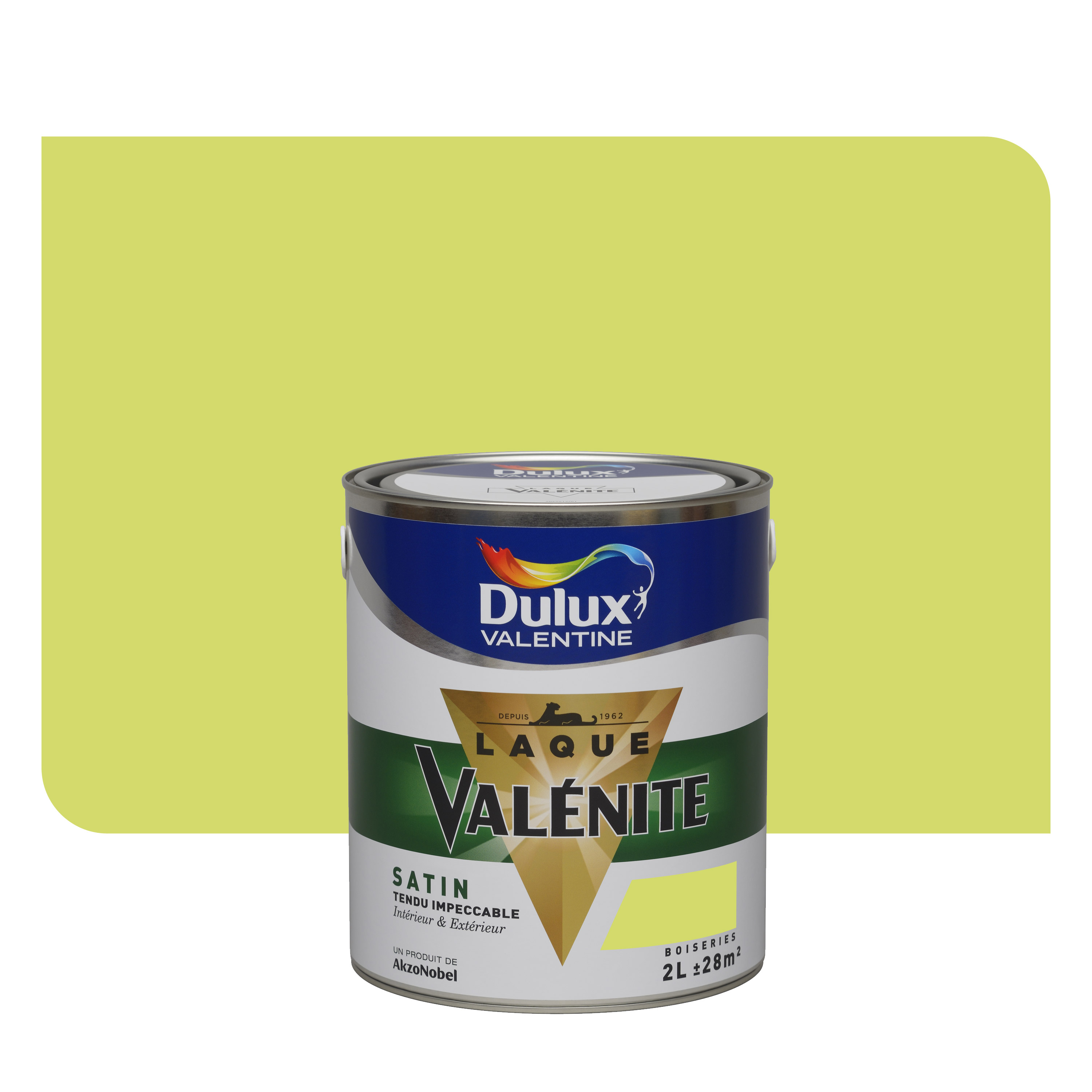 Peinture Laque Valénite Vert Pomme Satin 2L - DULUX VALENTINE