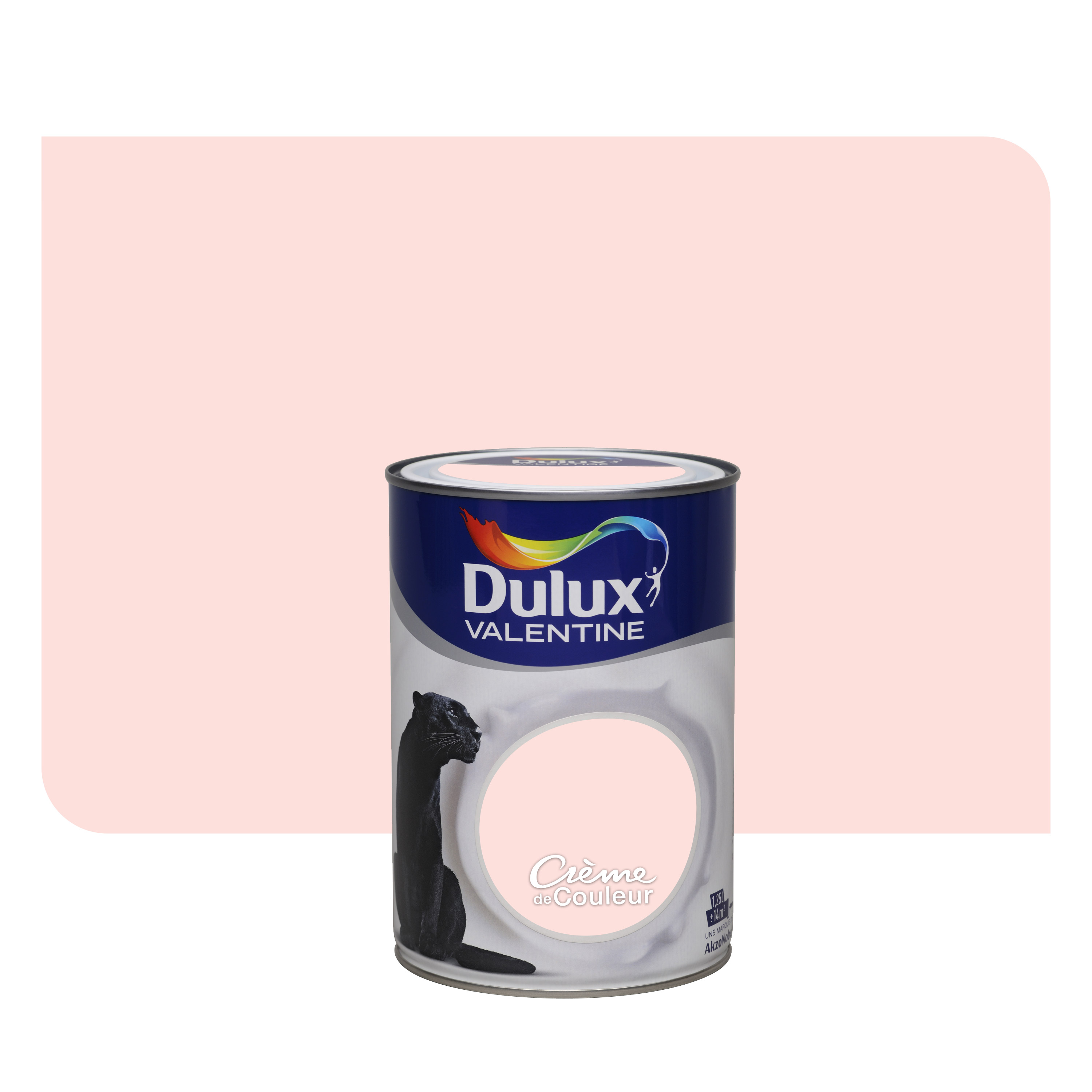 Peinture intérieure Crème de couleur satin Bouton de Rose 1,25L - DULUX VALENTINE