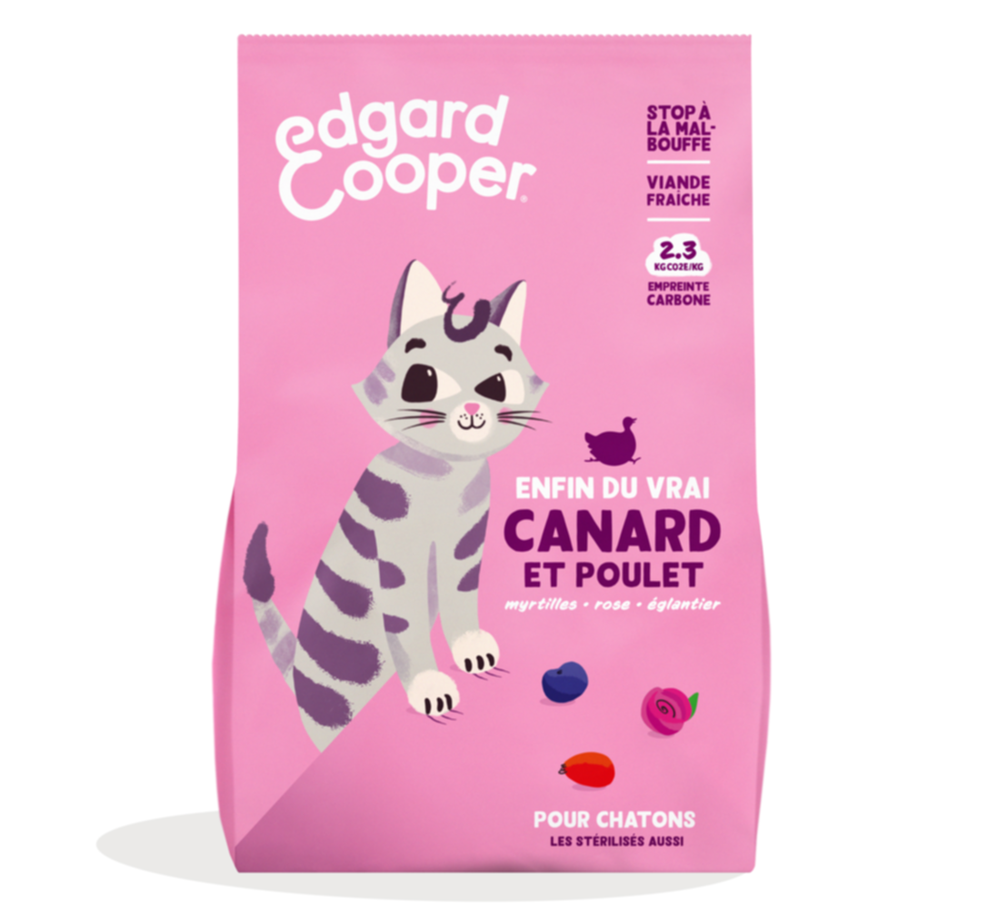 Croquettes Canard et Poulet sans céréales pour Chatons - EDGARD & COOPER