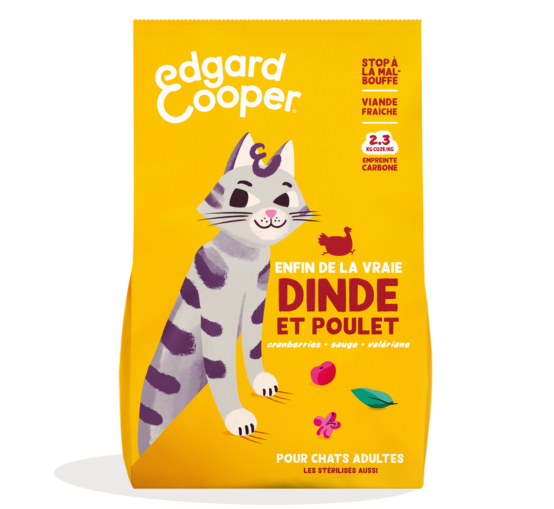 Croquettes Dinde et Poulet sans céréales pour Chats - EDGARD & COOPER