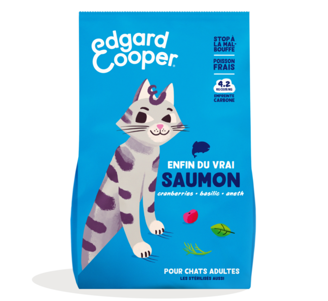 Croquettes au Saumon sans céréales pour Chats - EDGARD & COOPER