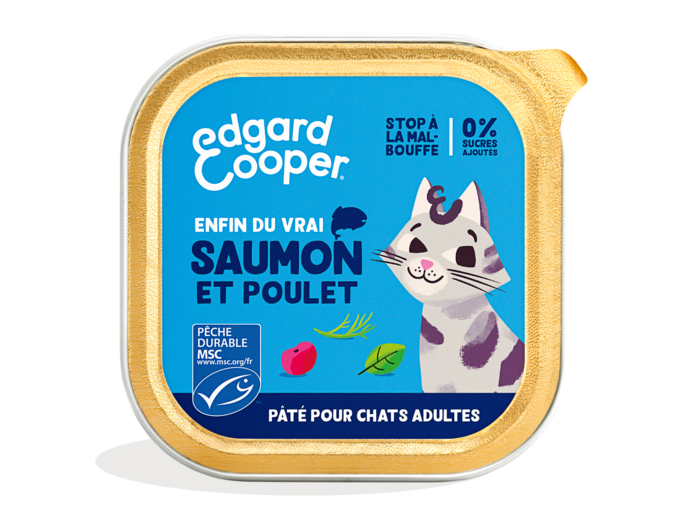 Pâté au Saumon et Poulet sans céréales pour Chats - EDGARD & COOPER