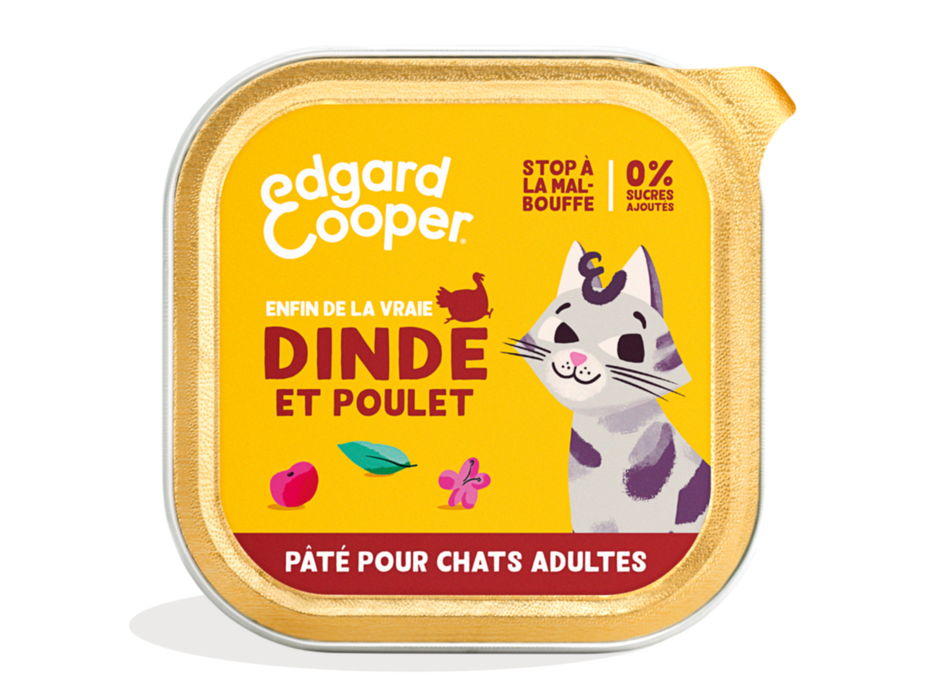 Pâté Dinde et Poulet sans céréales pour Chats - EDGARD & COOPER