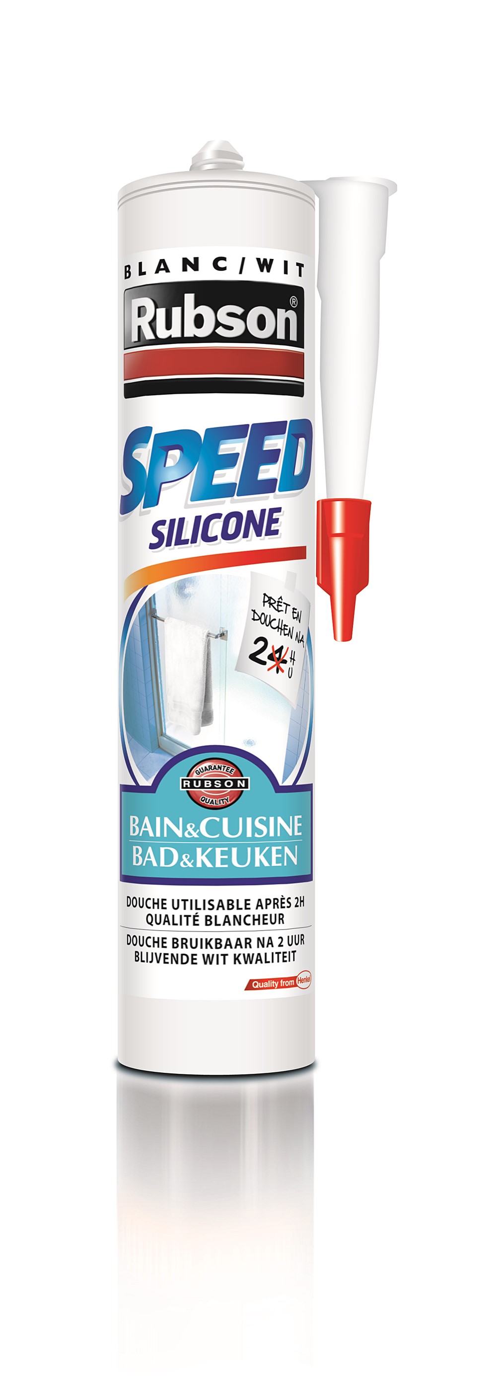 Mastic Speed Silicone Bain & Cuisine blanc 280 mL - RUBSON