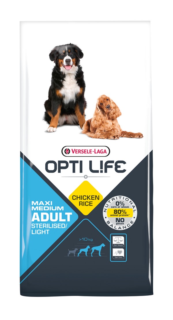 Aliment opti life adult light medium & maxi 12,5kg