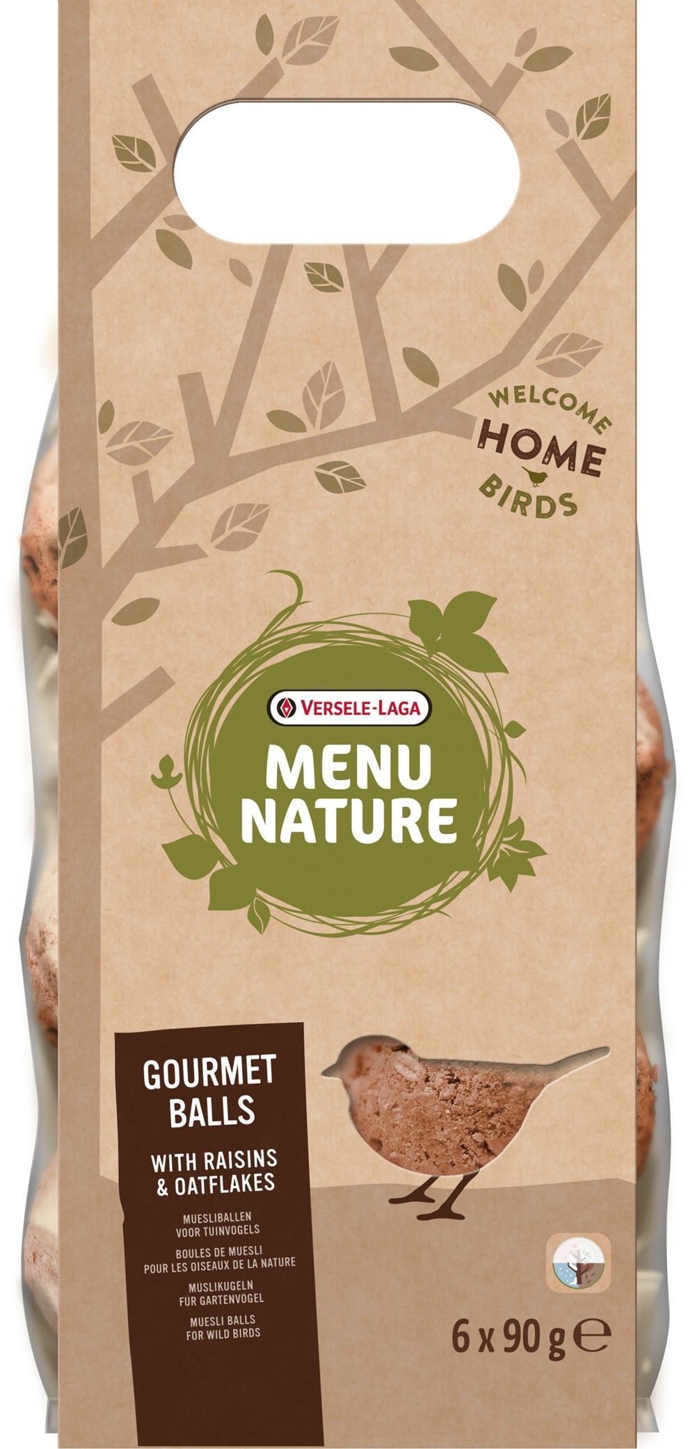 Menu Nature Gourmet balls with Raisins / oatflakes x6 540g