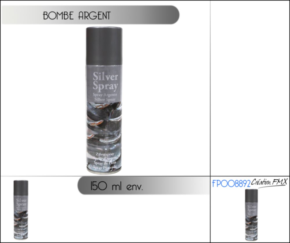 Bombe argent 150ml