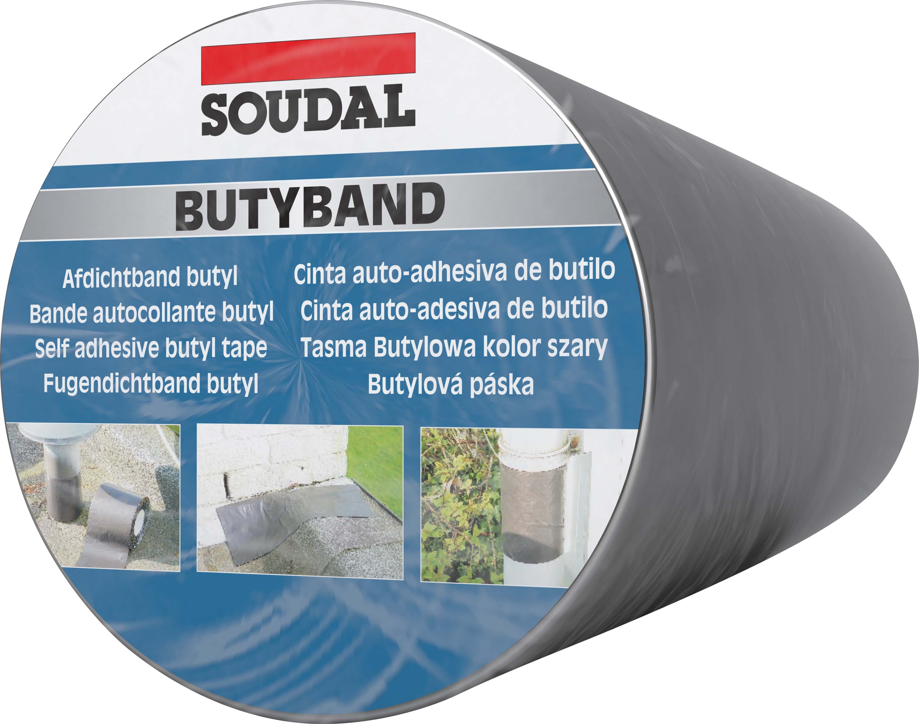 Bande d’étanchéité Butyband 30 cm alu rouleau 10 m