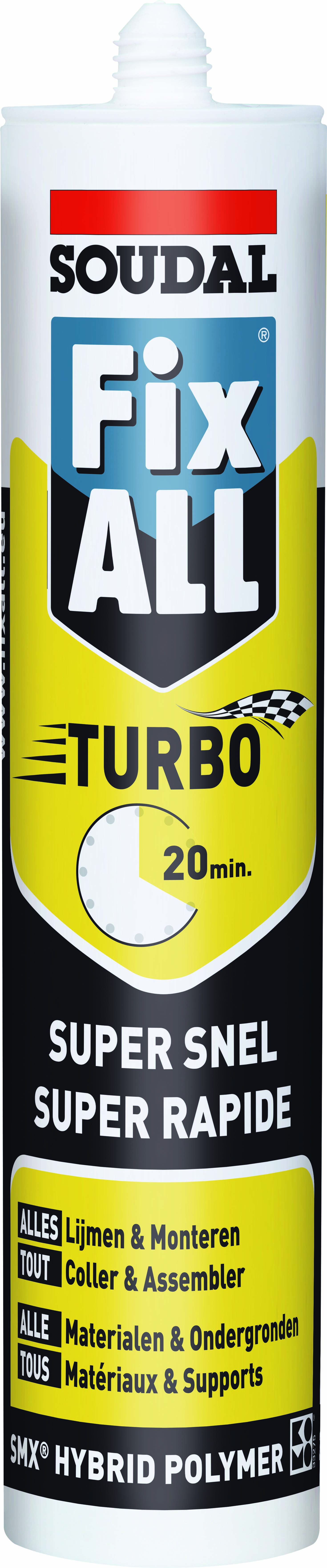 Mastic-colle Fix all turbo blanc 290ml