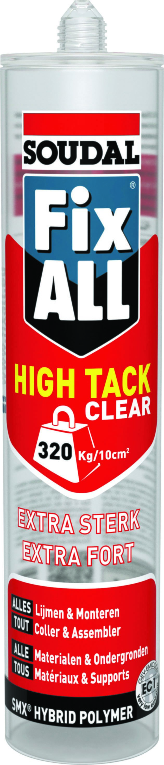 Mastic-colle Fix all high tack clear 290ml