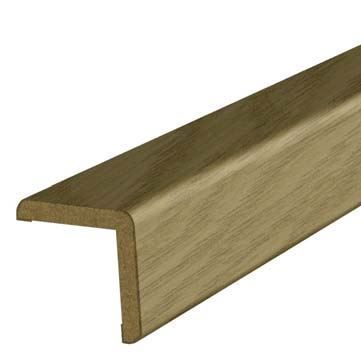 Baguette d'angle mdf revêtu col. chêne cerusé. Section : 25 x 25 mm Longueur : 220 cm