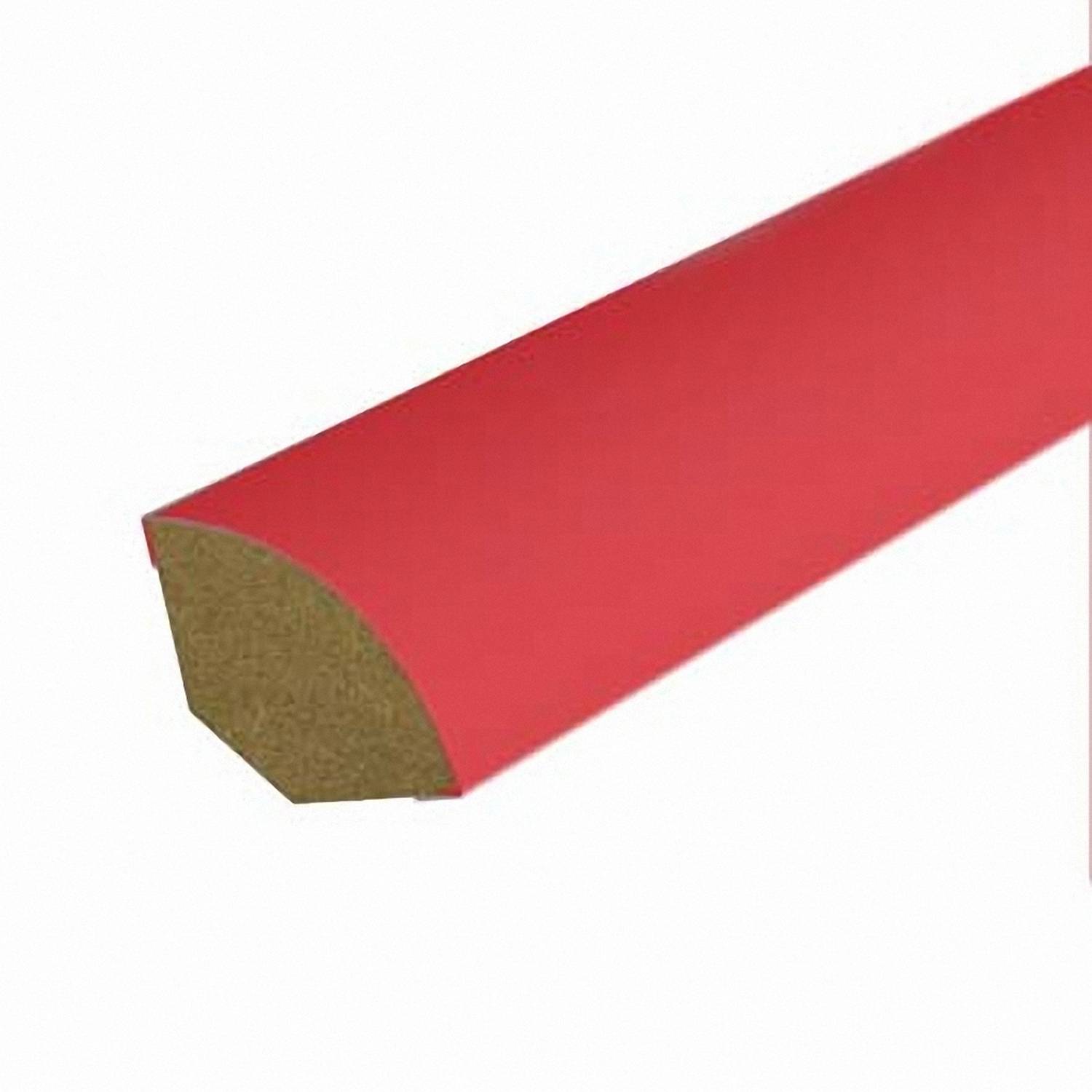 Quart De Rond MDF Revêtu Rouge 12x12mm