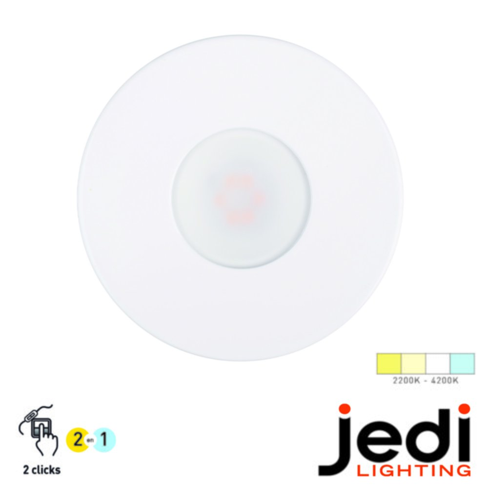 Spot Encastré Fixe Jedi Alpha Métal Blanc Ø8,5cm