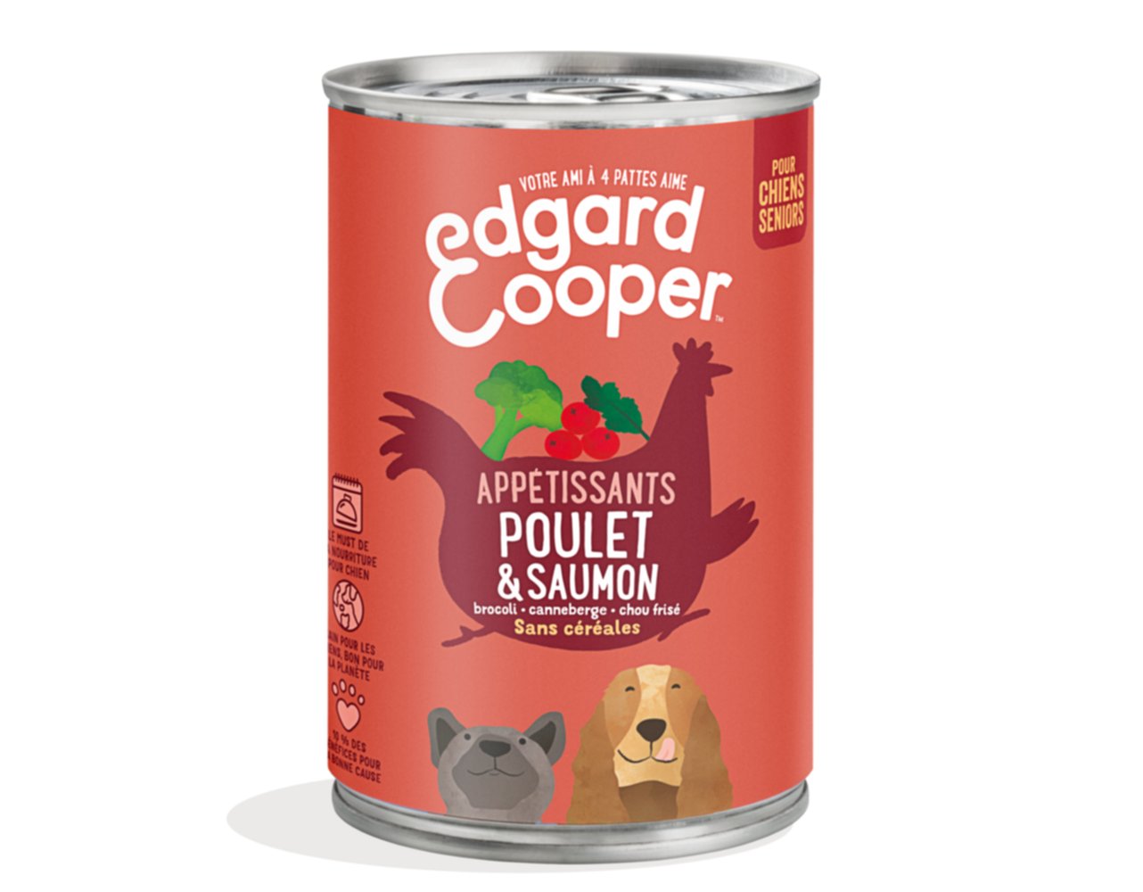 Alimentation pour pour chien seniors Poulet/Saumon sans céréales - EDGARD & COOPER