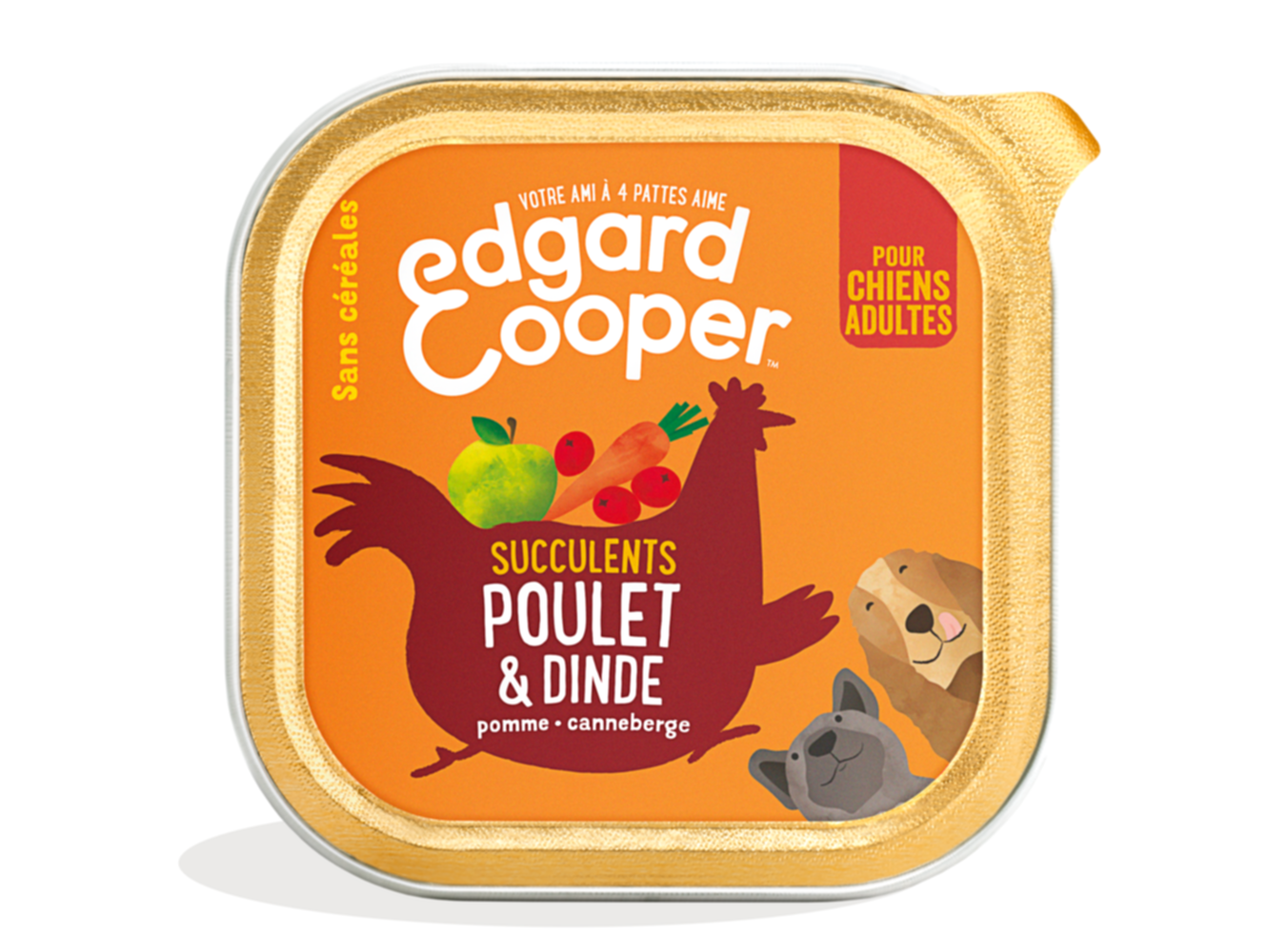 Alimentation pour chiens Poulet/Dinde sans céréales - EDGARD & COOPER