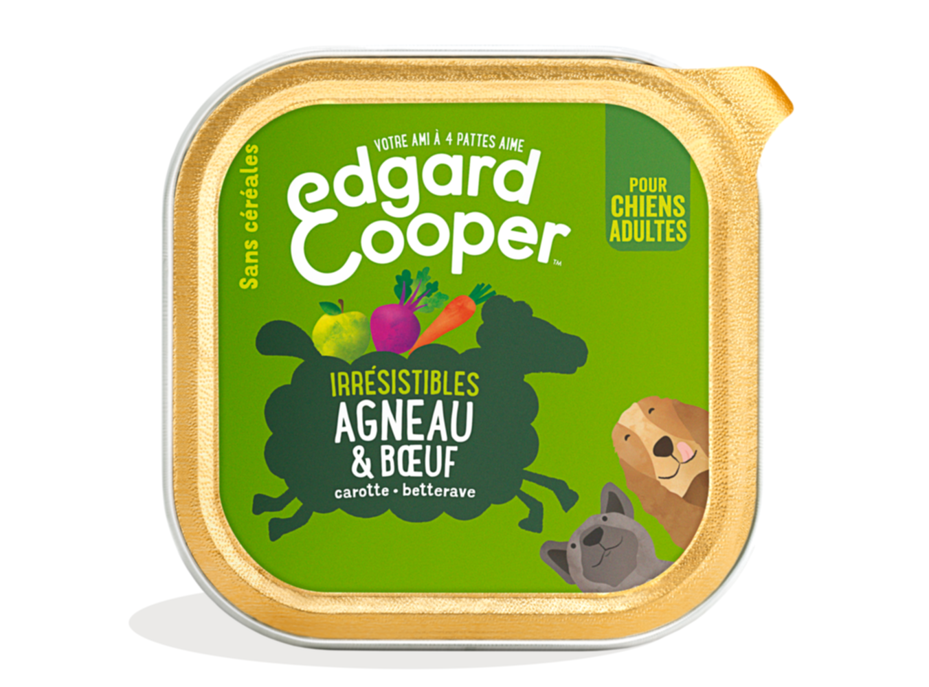 Alimentation pour chiens agneau/bœuf sans céréales - EDGARD & COOPER