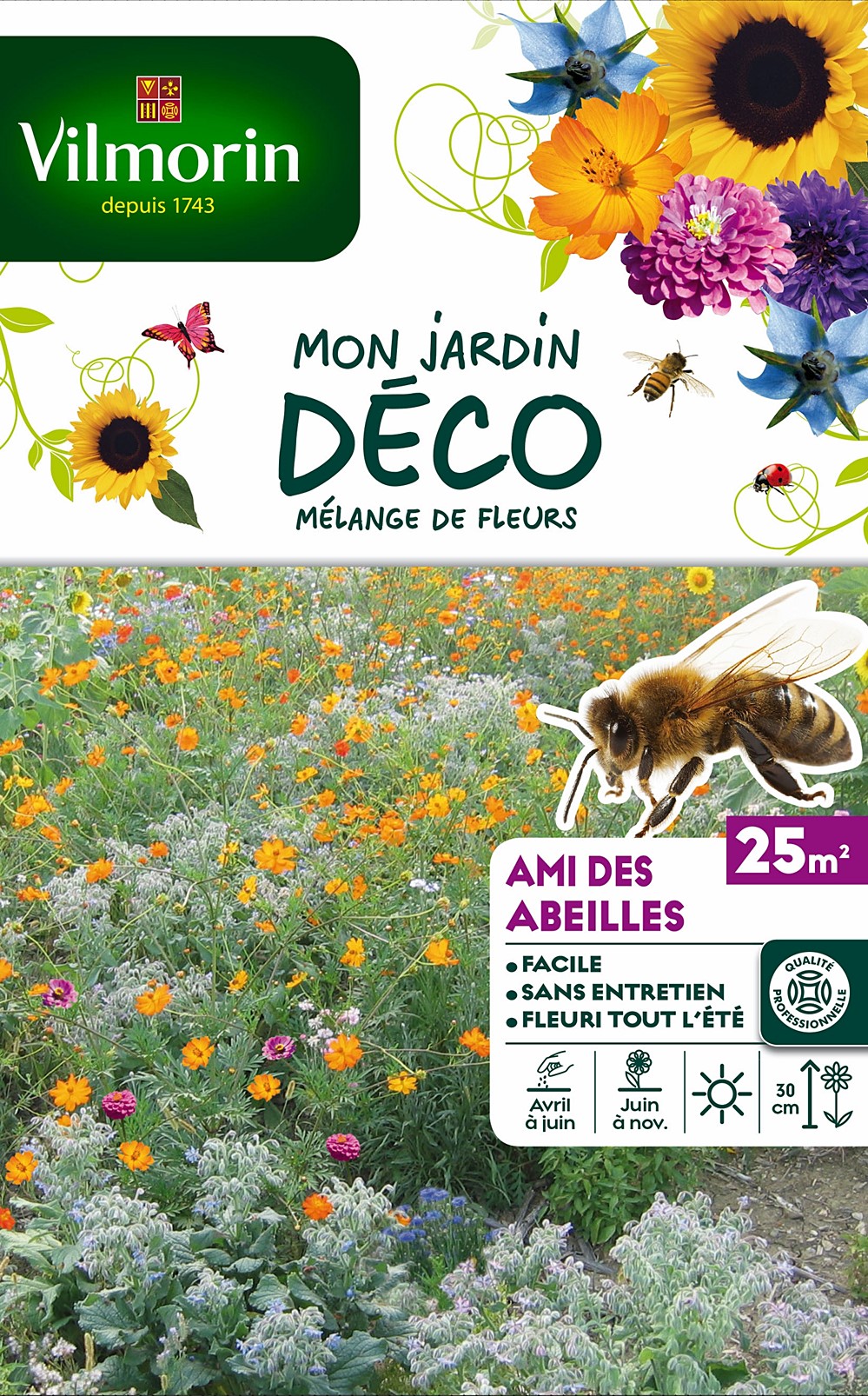 Mélange de Fleurs Abeilles 25m² - VILMORIN