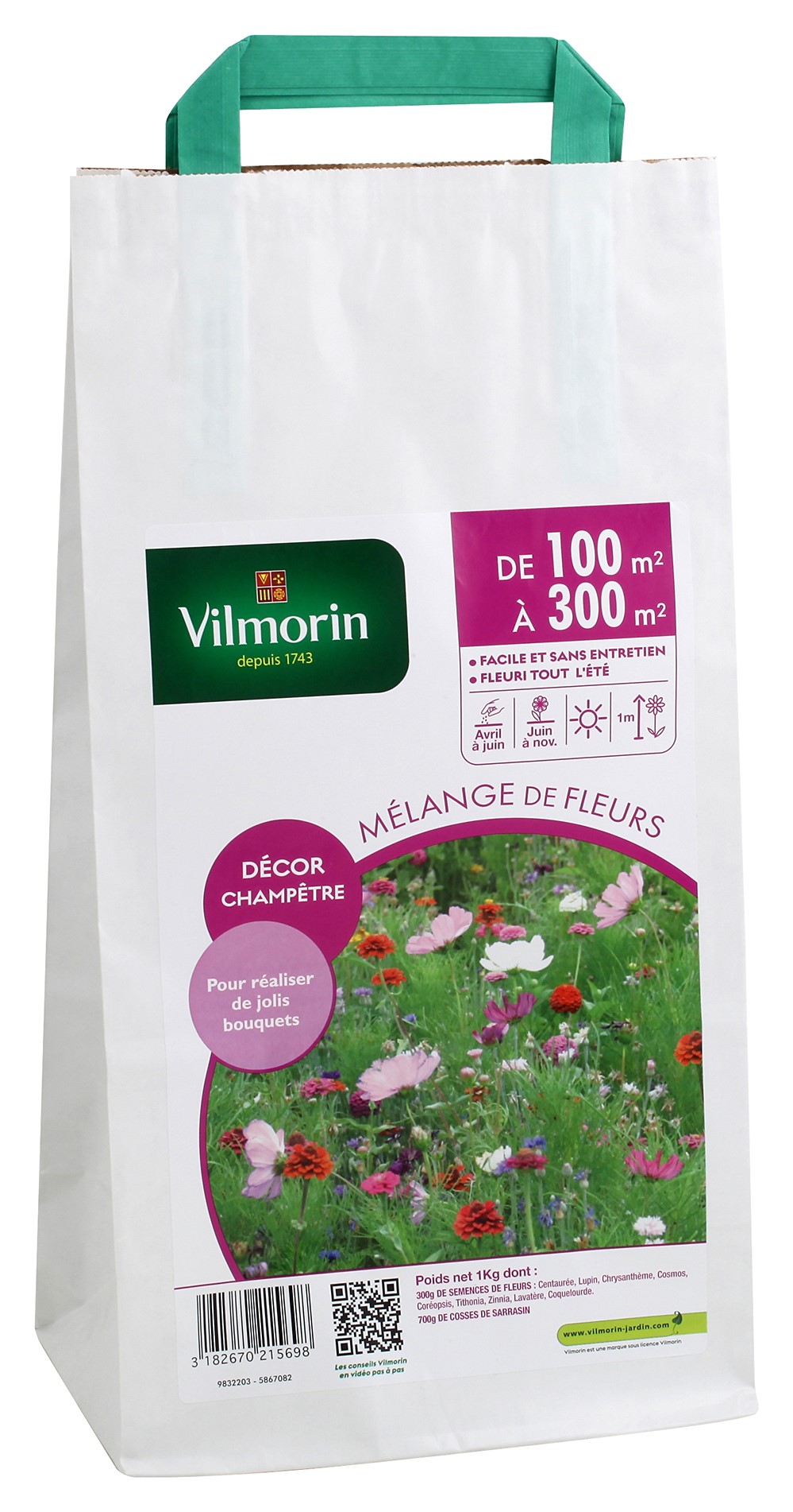 MELANGE FLEURS Champêtre Vilmorin 100 à 300m²