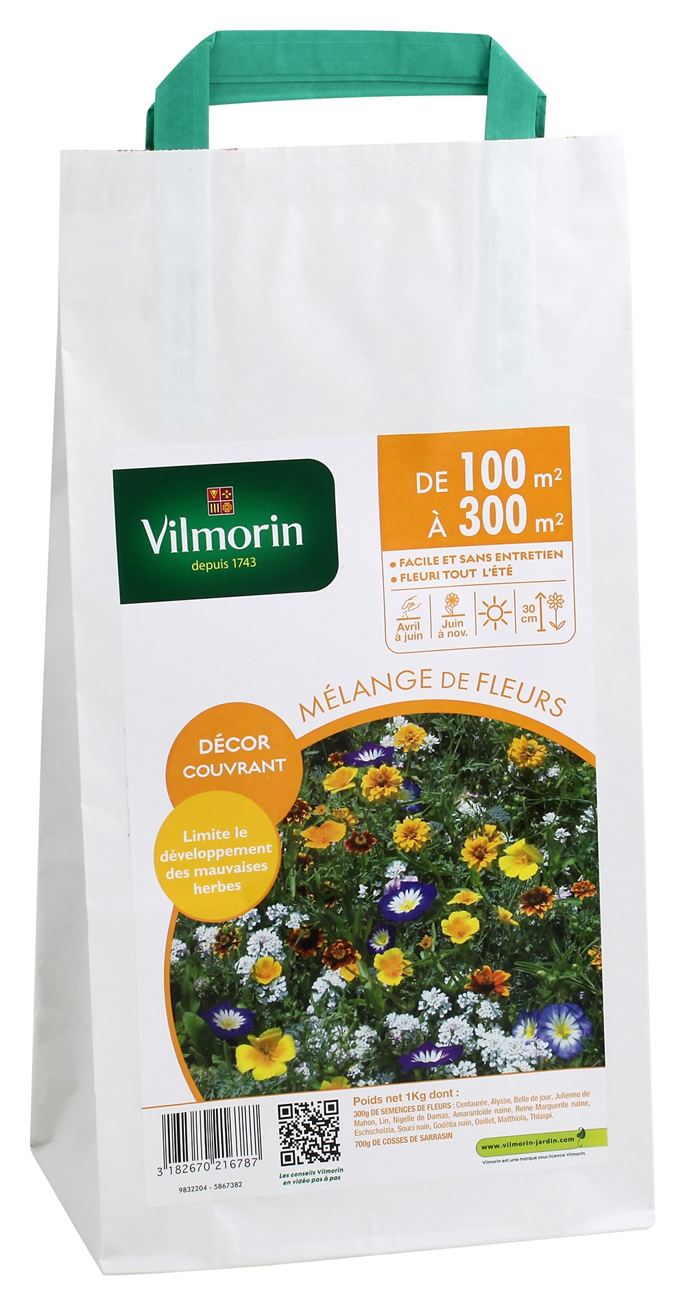 MELANGE FLEURS Couvrant Vilmorin 100 à 300m²