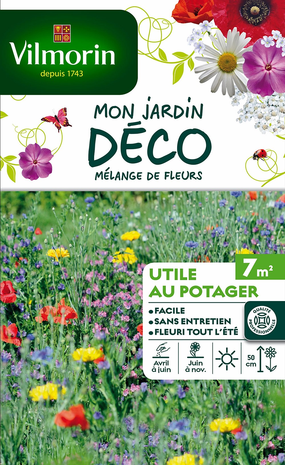 Mélange de Fleurs utile potager 7m² - VILMORIN