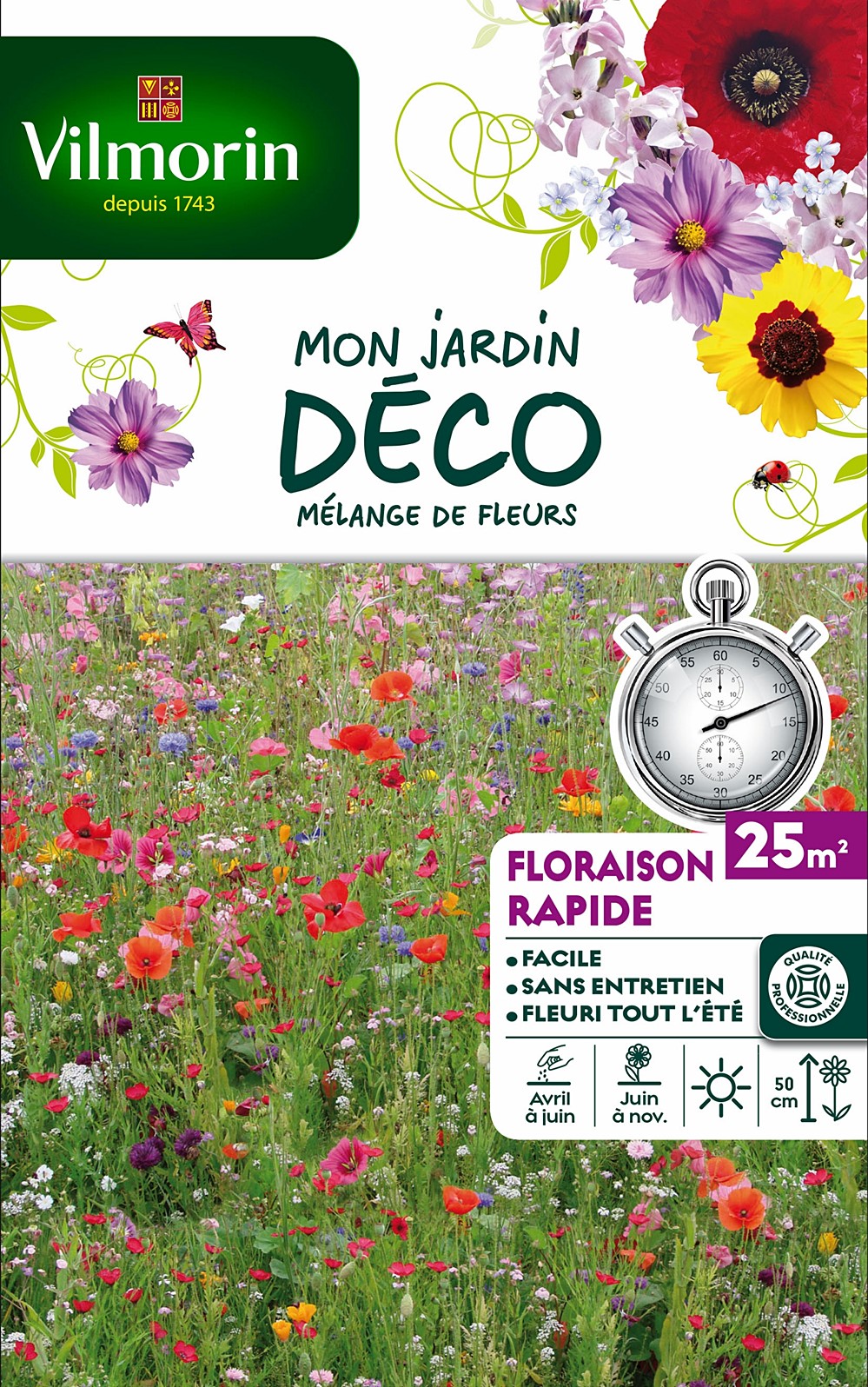 Mélange de Fleurs Floraison rapide 25m² - VILMORIN