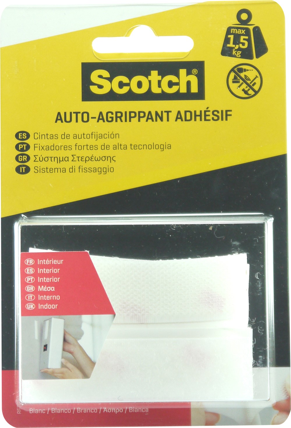Bandes auto-aggripantes blanc intérieur scotch 76mmX19mm - SCOTCH