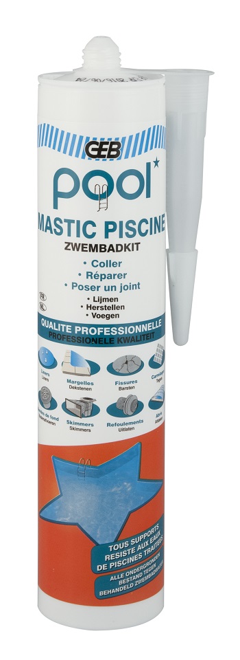 Mastic Piscine Pool Blanc 290ml - GEB 