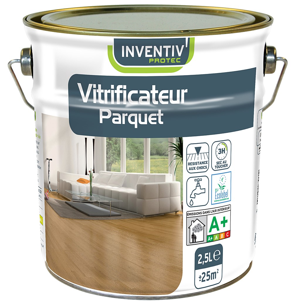 Vitrificateur parquet 2,5L incolore - INVENTIV