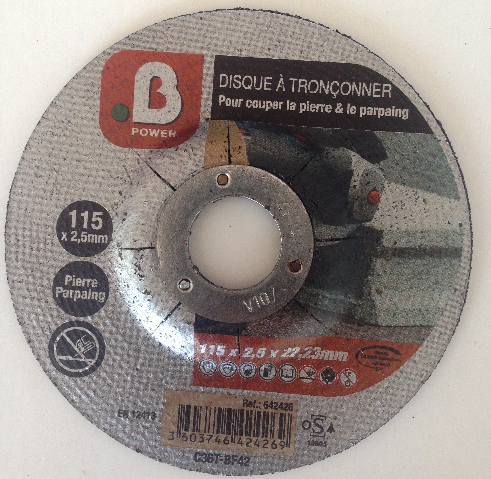 Disque meuleuse maçonnerie 115x2.5mm - B POWER