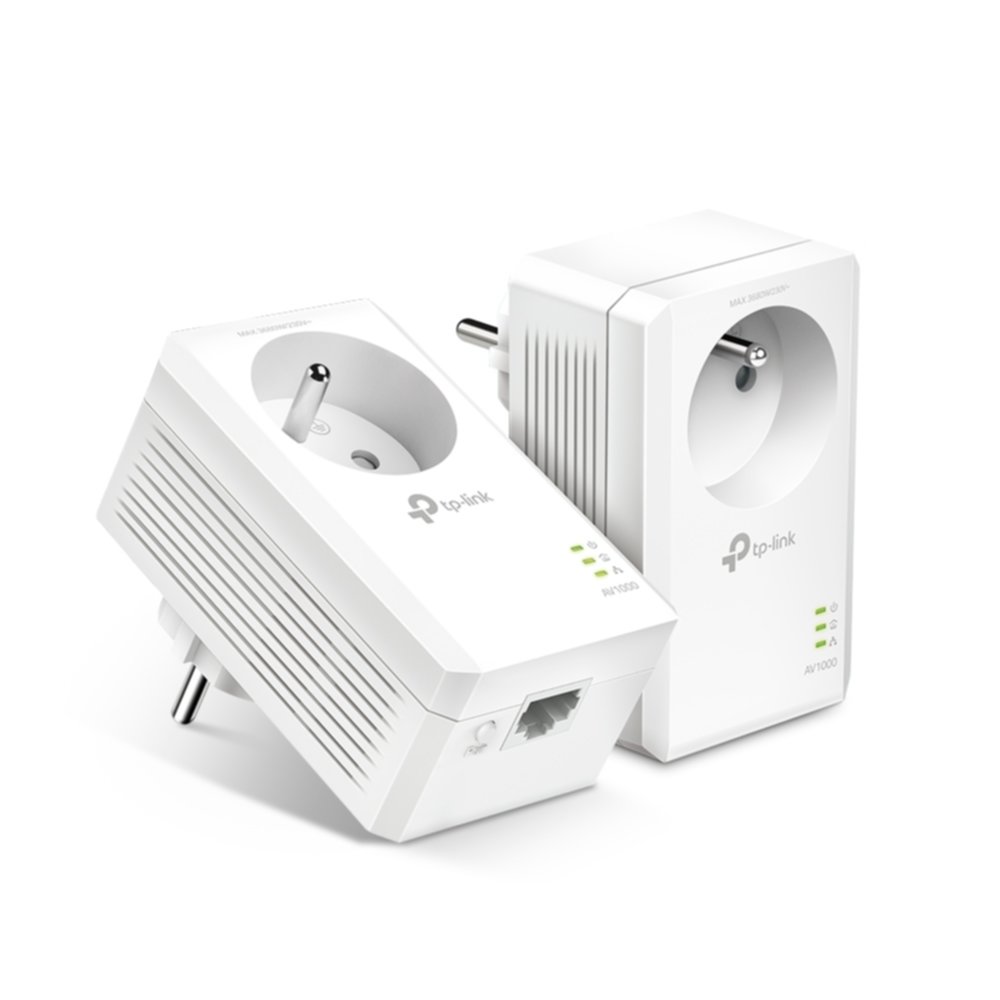 Kit CPL AV1000 Gigabit avec prise gigogne  - TP-LINK 