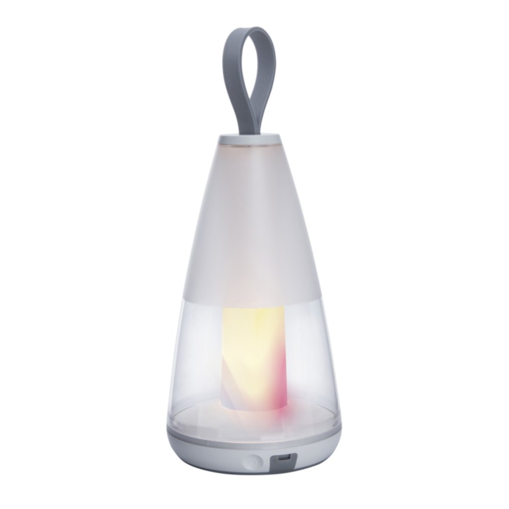 Lampe de table en synthétique blanche PEPPER H29cm Lutec