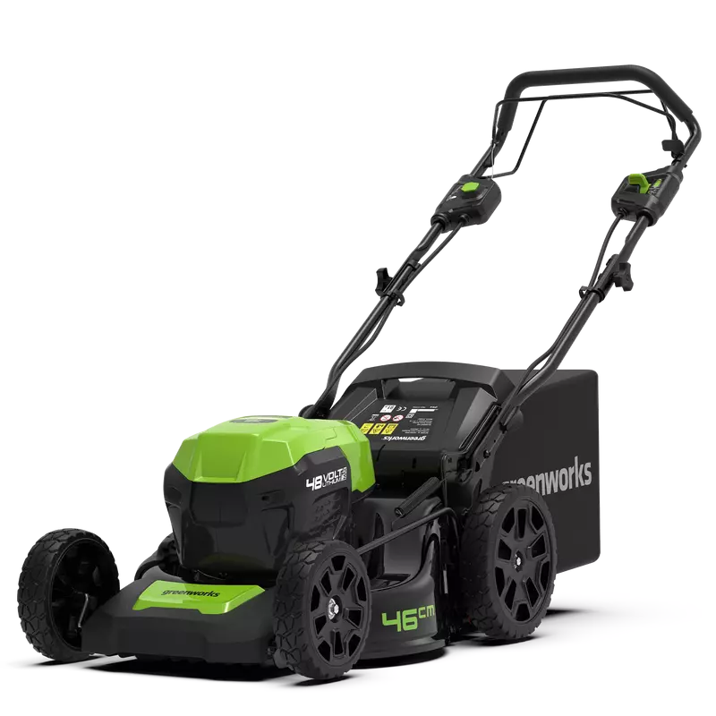 Tondeuse tractée GD48LM46SP 48V 46cm + batterie 5Ah - GREENWORKS